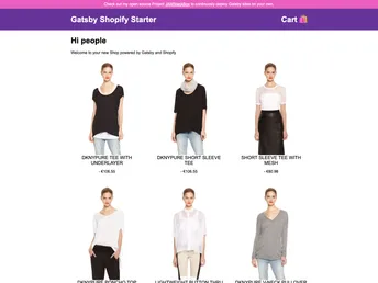 Gatsby Shopify Starter screenshot