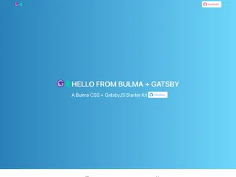 Gatsby Bulma Quickstart screenshot