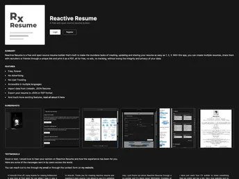 Reactive Resume screenshot