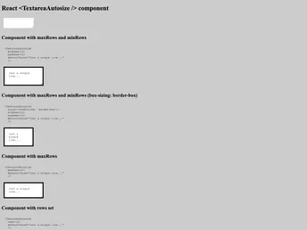 React Textarea Autosize screenshot