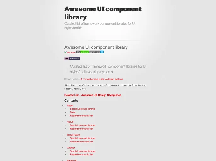 Awesome Ui Component Library screenshot