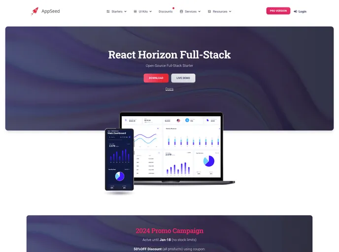 React Horizon Ui Chakra screenshot