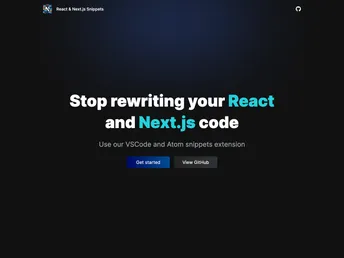 React Nextjs Snippets screenshot