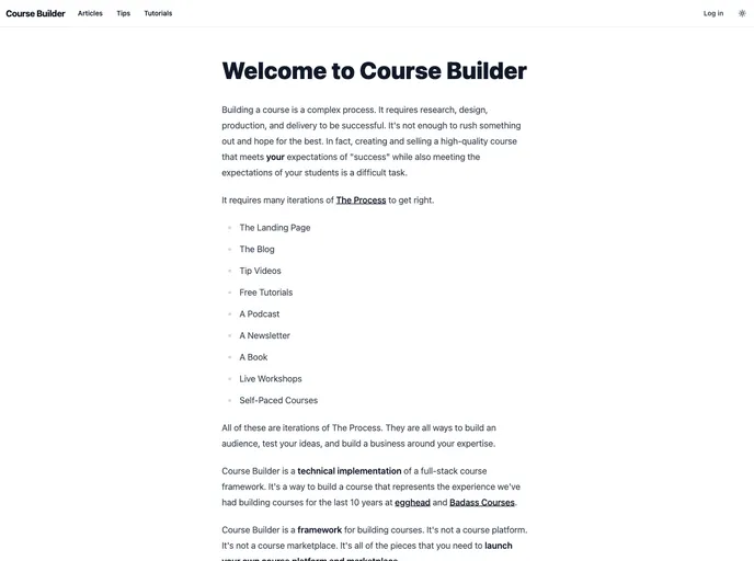 Course Builder screenshot