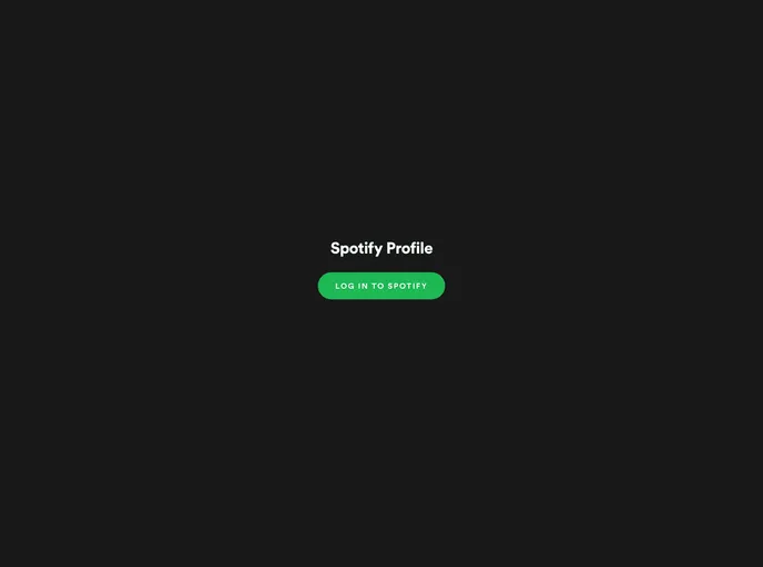 Spotify Profile screenshot