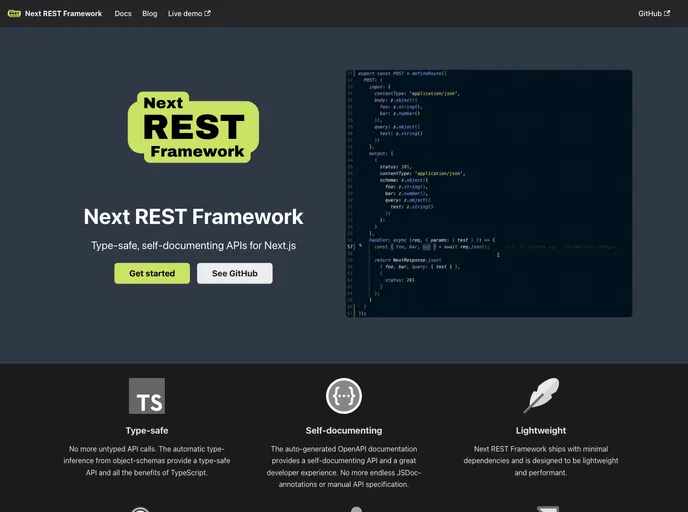 Next Rest Framework screenshot