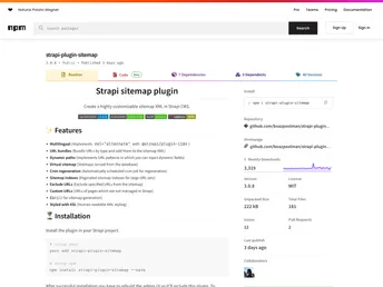 Strapi Plugin Sitemap screenshot