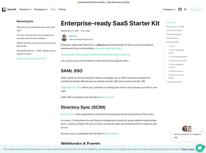 Saas Starter Kit screenshot