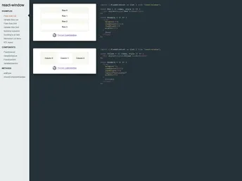 React Window screenshot