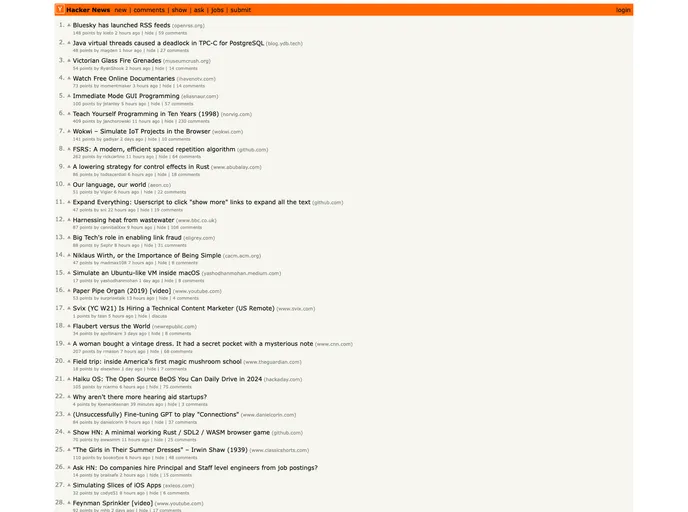 Hackernews Remix React screenshot