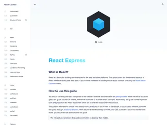 React Express screenshot