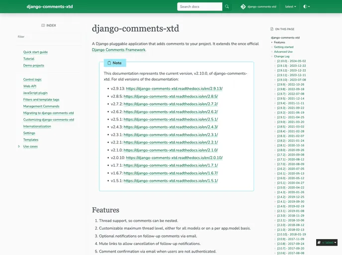 Django Comments Xtd screenshot