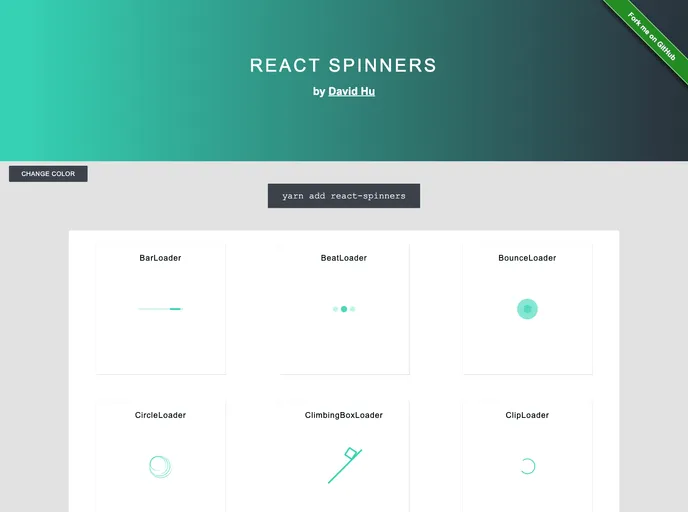 React Spinners screenshot