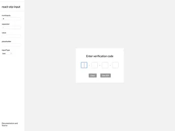 React Otp Input screenshot