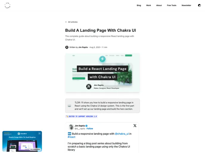 Landing Page With Chakra Ui Part 1 screenshot