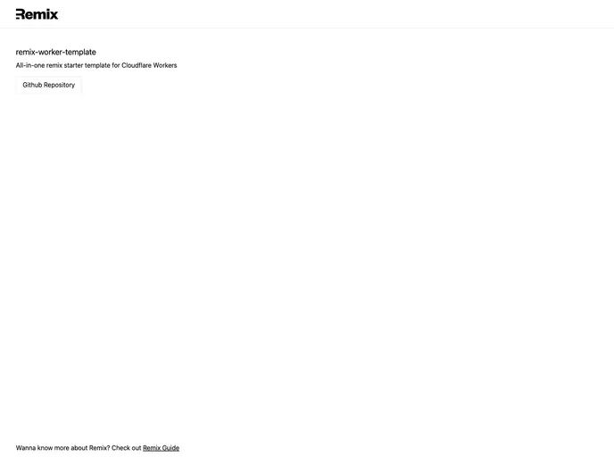 Remix Cloudflare Template screenshot