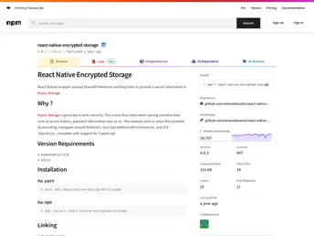 React Native Encrypted Storage screenshot