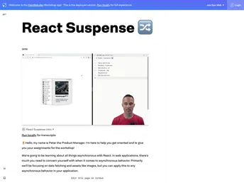 React Suspense screenshot