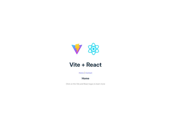 Vite React Router screenshot