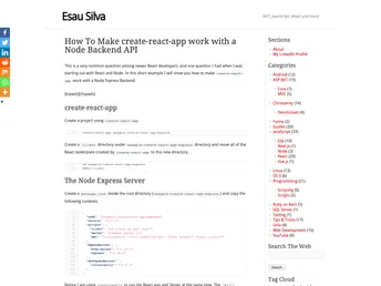 Example Create React App Express screenshot