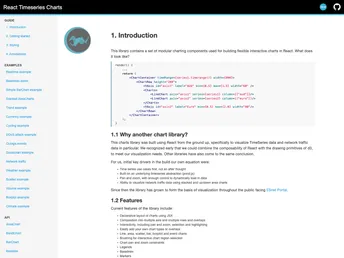 React Timeseries Charts screenshot