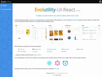 Evolutility Ui React screenshot