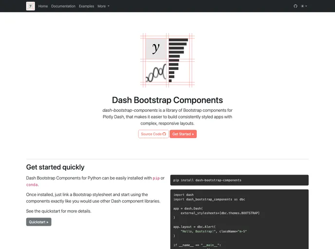 Dash Bootstrap Components screenshot