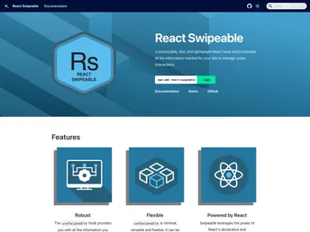 React Swipeable screenshot