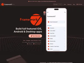 Framework7 screenshot