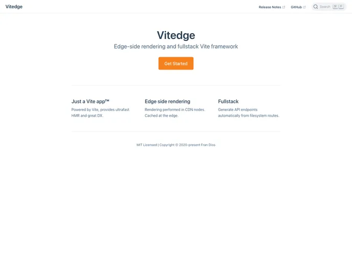 Vitedge screenshot