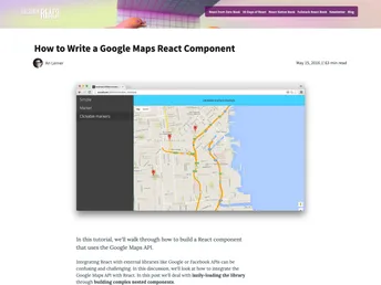 Google Maps React screenshot