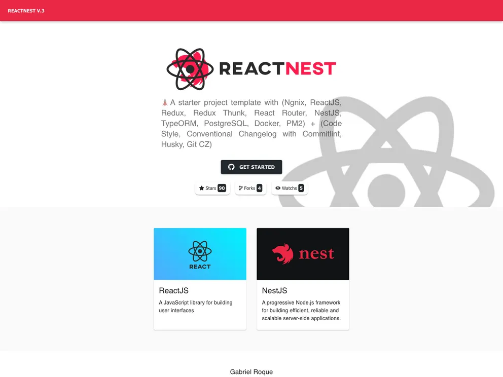 Reactnest Boilerplate screenshot