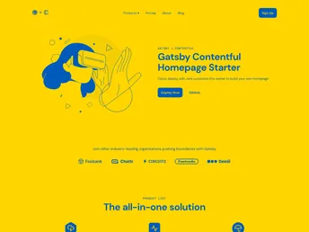 Gatsby Starter Contentful Homepage screenshot