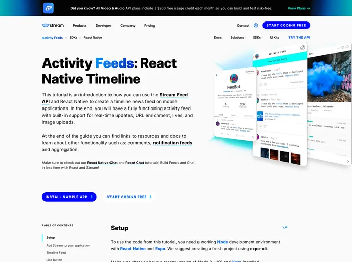 React Native Example screenshot