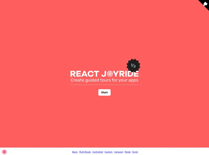 React Joyride screenshot