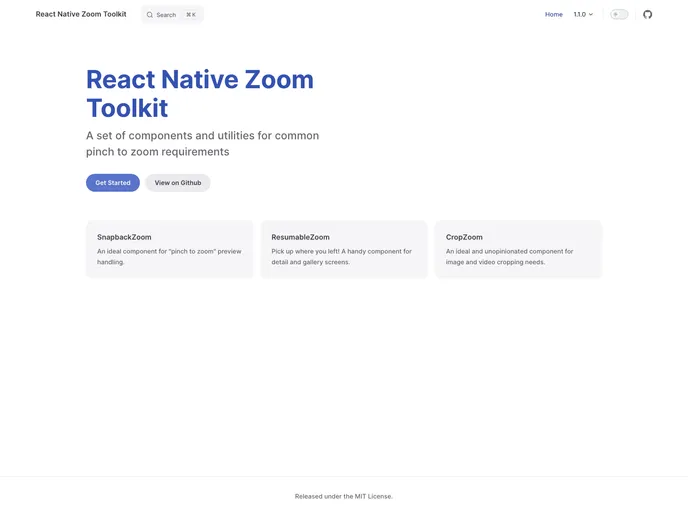 React Native Zoom Toolkit screenshot