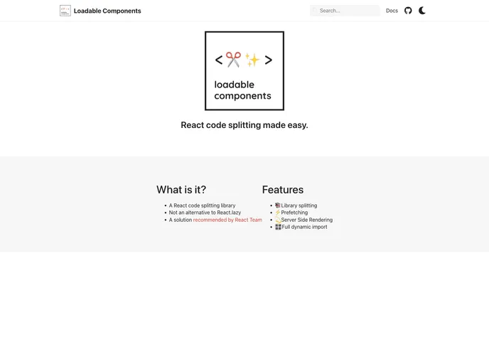 Loadable Components screenshot