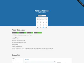 React Datepicker screenshot