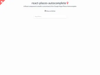 React Places Autocomplete screenshot