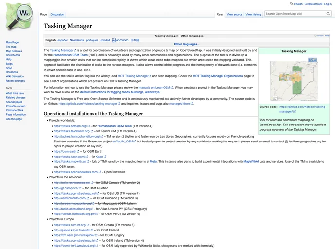 Tasking Manager screenshot