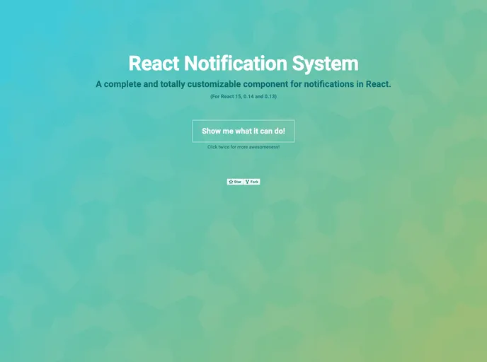 React Notification System screenshot