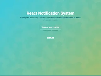 React Notification System screenshot