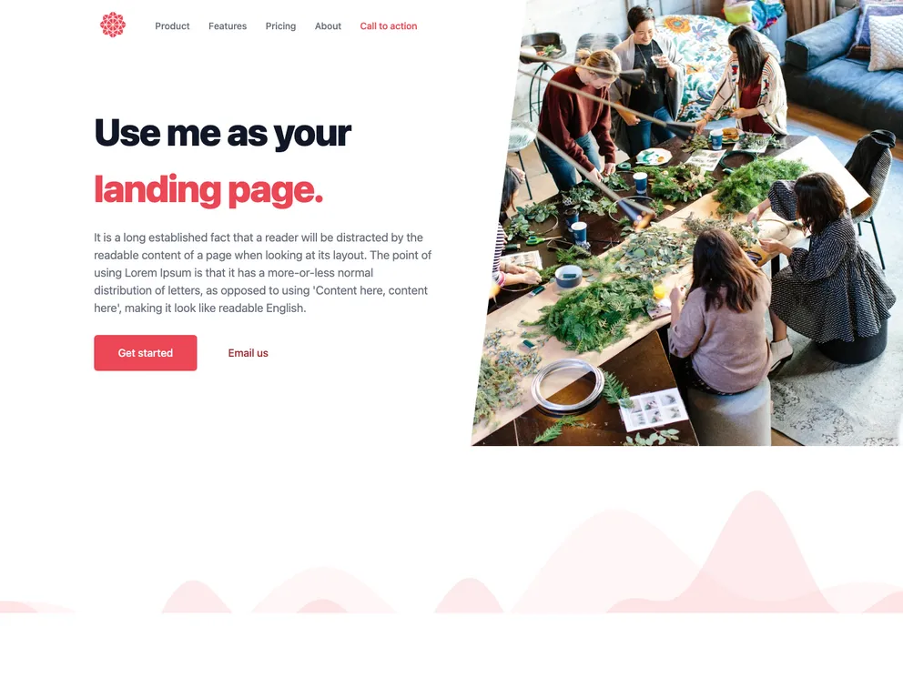 React Landing Page Template 2021 screenshot