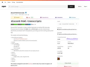 Discord Html Transcripts screenshot