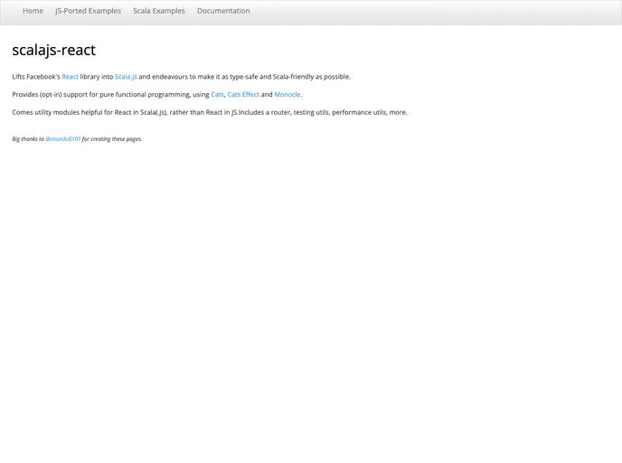 Scalajs React screenshot