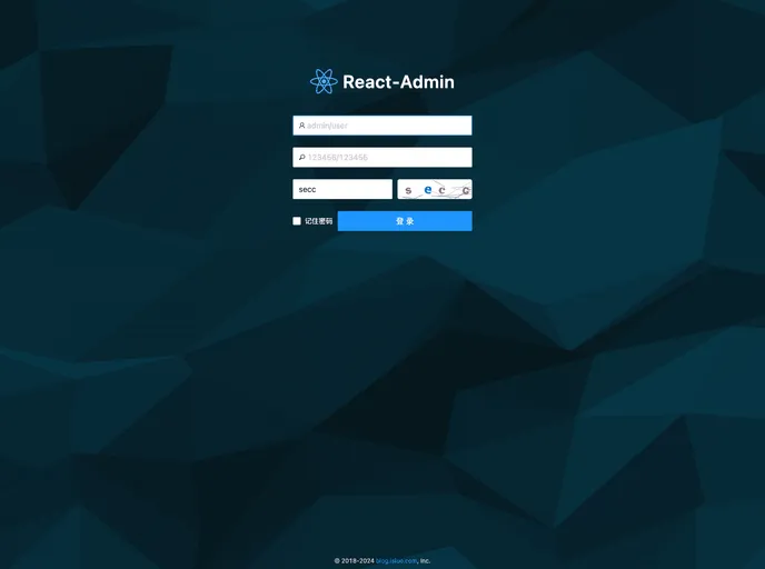 React Admin screenshot