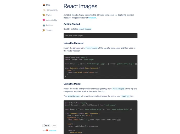 React Images screenshot