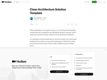 Clean Architecture Solution Template screenshot