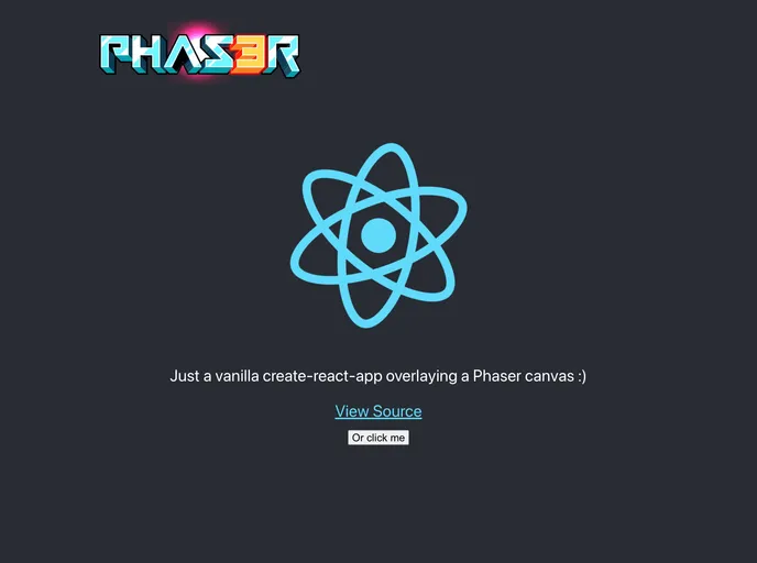 Create React Phaser3 App screenshot