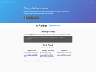 React Firebase Starter screenshot